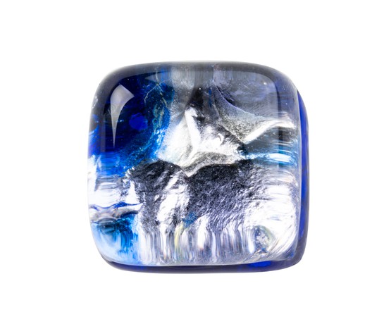 borghetti murrano blue Borghetti Pharma Υποαλλεργικά Σκουλαρίκια Murano Quadrato Blu, 2τμχ (ΚΩΔ: MUR-0781) - Image 1