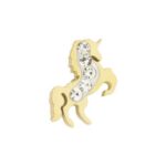 InoPlus Borghetti Unicorno 0829 Oro Strass Stainless Steel Earring 1 pair