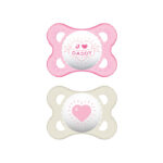 Mam I Love Mummy & Daddy Πιπίλα Σιλικόνης 2-6 μηνών 2τμχ