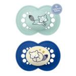 Mam Day & Night Πιπίλα Σιλικόνης 6-16m Flow Κρεμ 2Τεμάχια