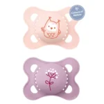 Mam Ορθοδοντικές Πιπίλες Σιλικόνης για 2-6 μηνών Original Forest Σομόν-Σάπιο Μήλο 2τμχ