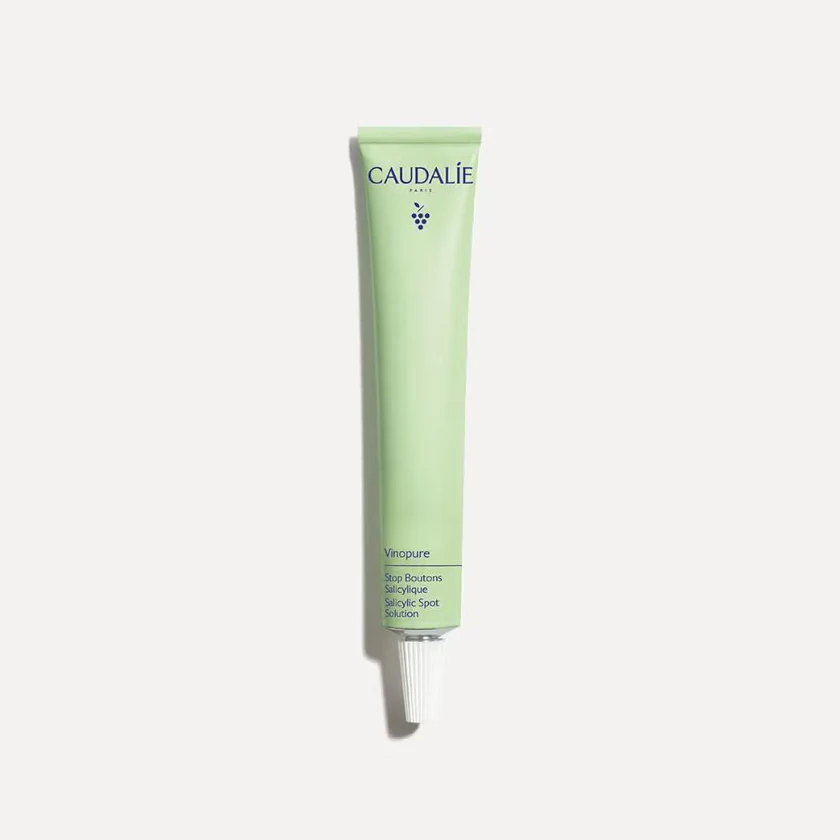 caudalie vinopure stop new 1 Caudalie Vinopure Salicylic Spot Solution Κρέμα για Ακμή & Ερυθρότητα Τοπικής Εφαρμογής 15ml NEW - Image 1