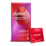 Durex Sensitive Extra Lube Προφυλακτικά με Κανονική Εφαρμογή 6τμχ