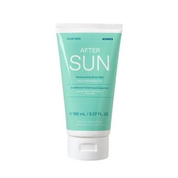 korres after sun Korres After Sun Aloe Vera Moisturising Body Milk Ενυδατικό Γαλάκτωμα Σώματος 150 ml - Image 1