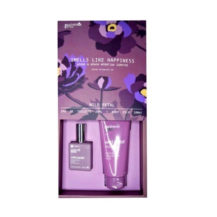 panthenol extra wild petal Medisei Panthenol Extra Promo Wild Petal Smells Like Happiness Eau de Toilette Γυναικείο Άρωμα 20ml & Body Mild Ενυδατικό Γαλάκτωμα Σώματος 100m - Image 1