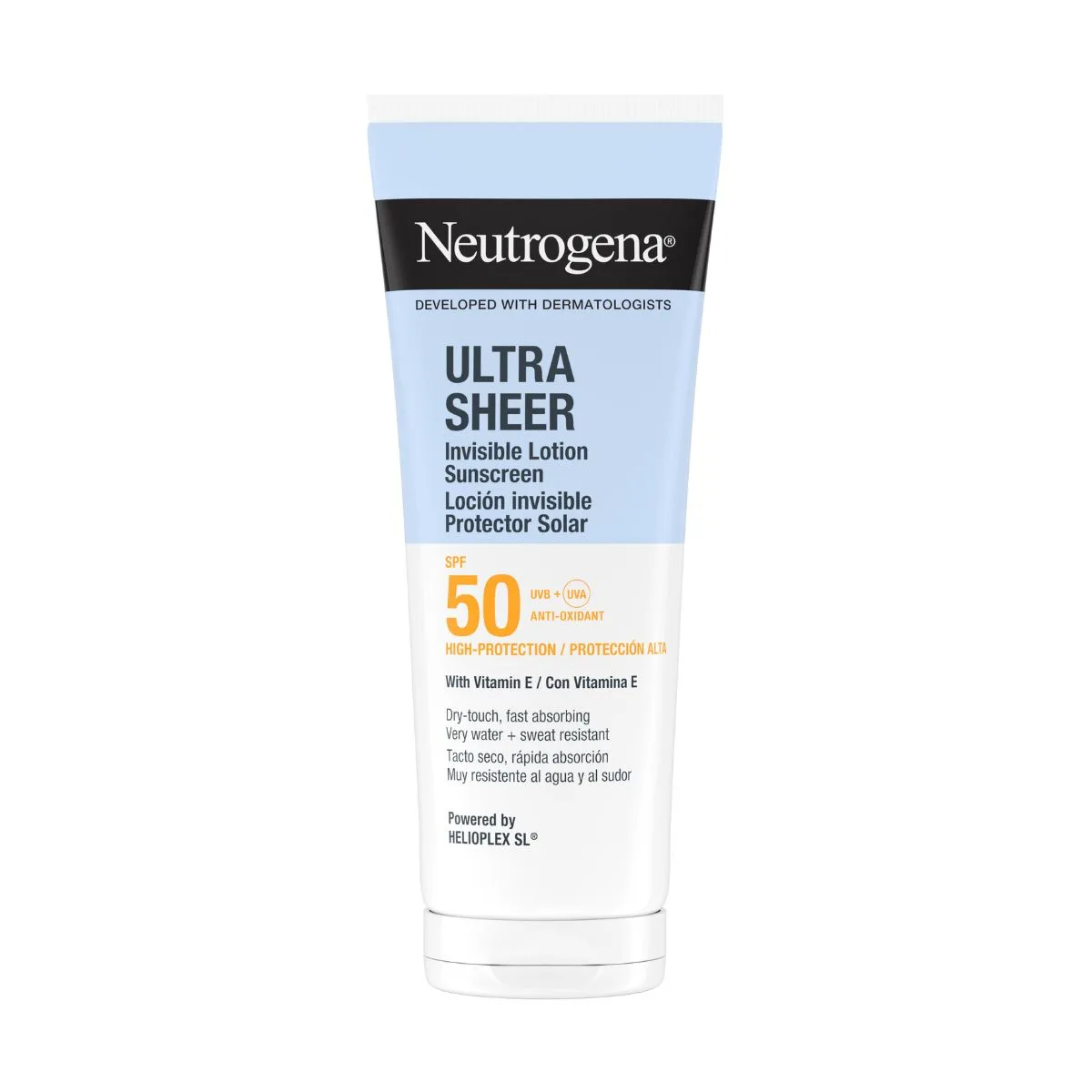 neutrogena ultra sheer boby lotion 50 spf 1 Neutrogena Ultra Sheer Invisible Αντηλιακό Γαλάκτωμα Προσώπου & Σώματος Αντιγηραντικό SPF50+ 200ml - Image 1